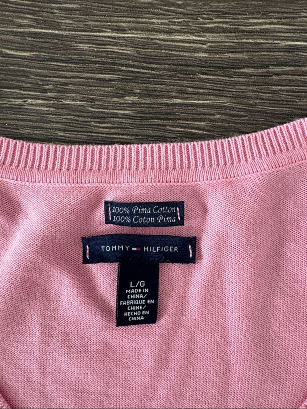 Tommy Hilfiger argyle pink sweater - Picture 3 of 4